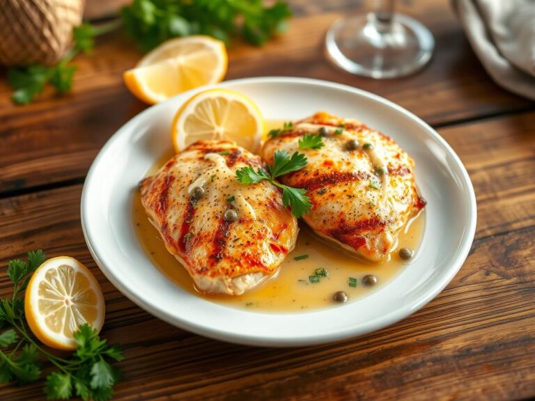 Escalopes de poulet piccata — citron, câpres et beurre brun (15 min)