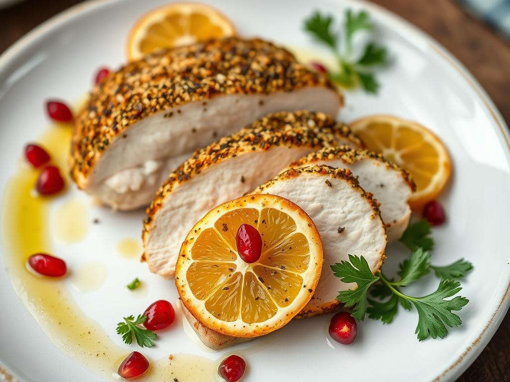 Filets de poulet marinés au citron confit et za’atar à l’air fryer