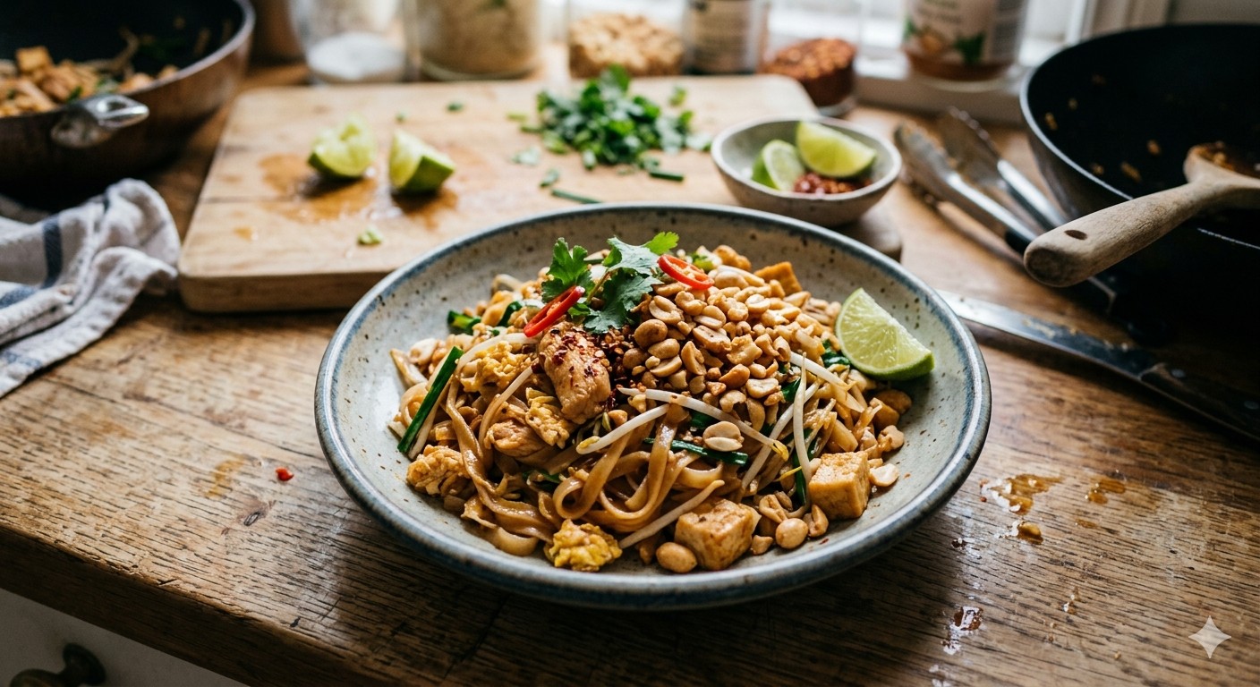 Pad Thaï au Poulet Maison : la Recette Facile et Authentique en 25 Minutes