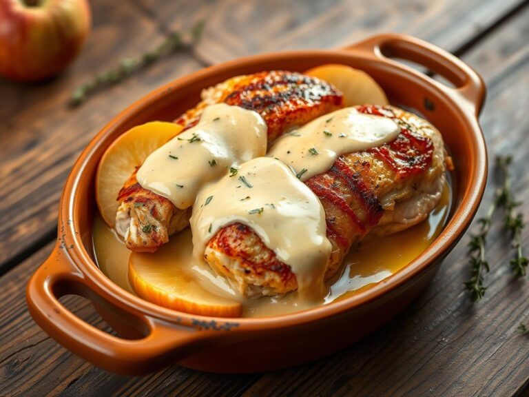 Poulet à la normande — cidre fermier, calvados et crème épaisse