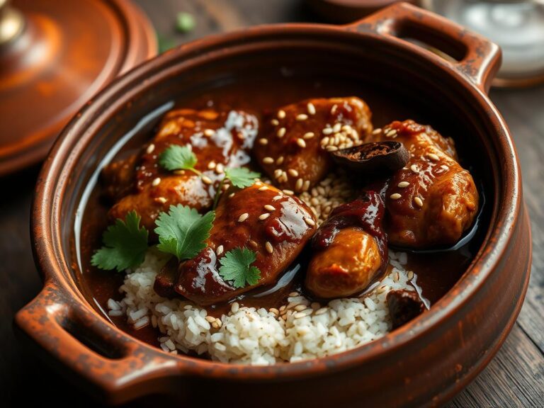 Poulet au mole negro mexicain — chocolat noir et chili séché